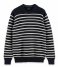 Scotch and Soda  Striped structure-knitted cotton pullover in Organic Cotton Combo A (0217)