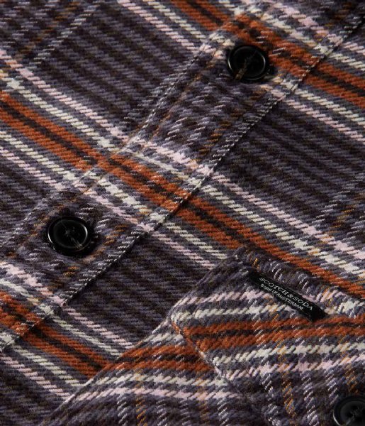 Scotch and Soda  Checked brushed twill shirt in seasonal relaxed fit Combo C (0219)