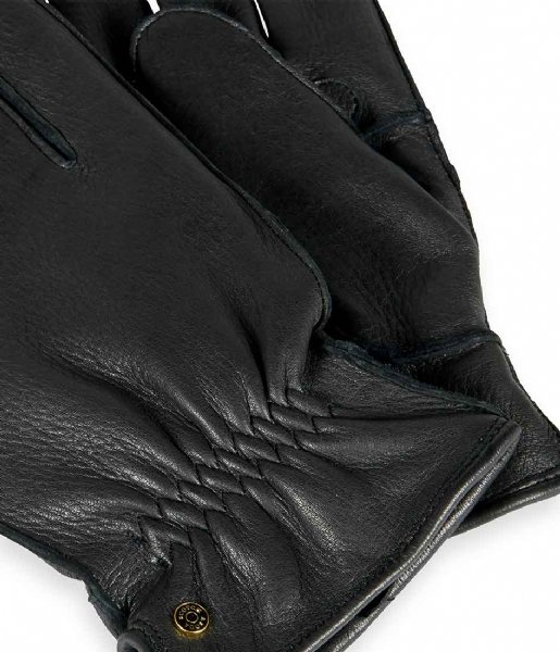 Scotch and Soda  Grain-leather gloves Black (0008)