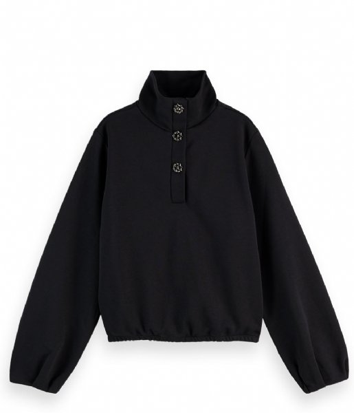 Scotch and Soda  Anorak sweat with special buttons Black (8)
