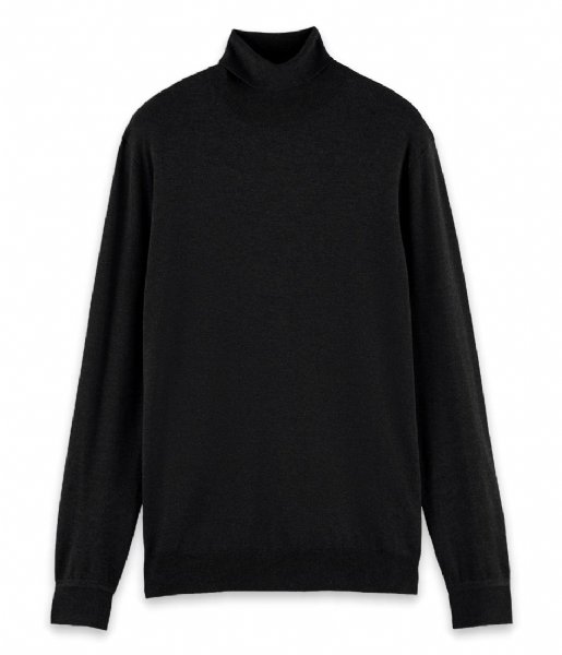 Scotch and Soda  Melange turtleneck pullover contains Ecovero Black (0008)