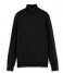 Scotch and Soda  Melange turtleneck pullover contains Ecovero Black (0008)