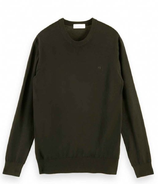 Scotch and Soda  Melange crewneck pullover contains Ecovero Olive (0456)