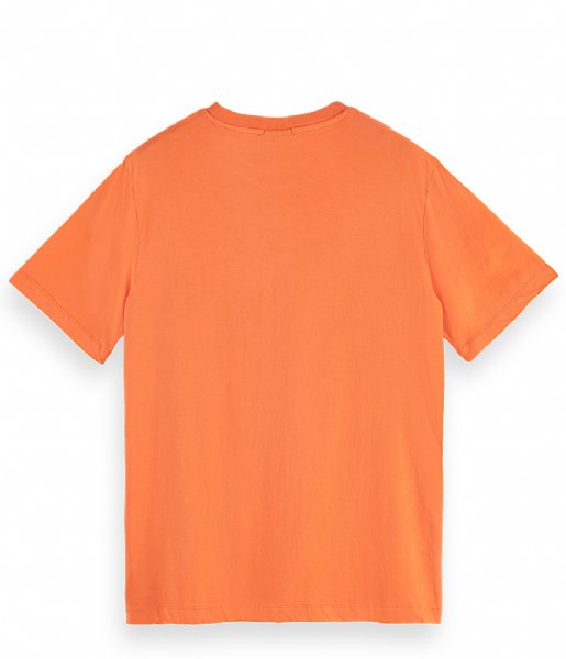 Scotch and Soda  Classic solid organic cotton jersey crewneck t shirt Peach Echo (2747)