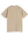 Scotch and Soda  Organic cotton garment dyed pique crewneck t shirt Sand (0137)