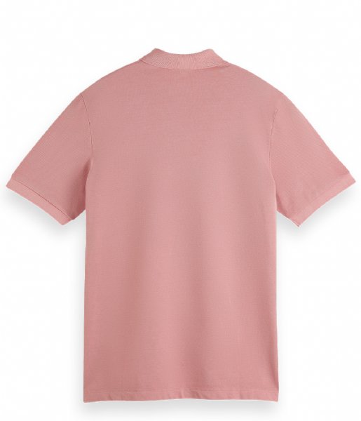 Scotch and Soda  Organic cotton garment dyed pique polo with washing Wild Pink (3196)