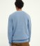 Scotch and Soda  Classic crewneck pull in structured knit Seaside Blue Melange (4206)