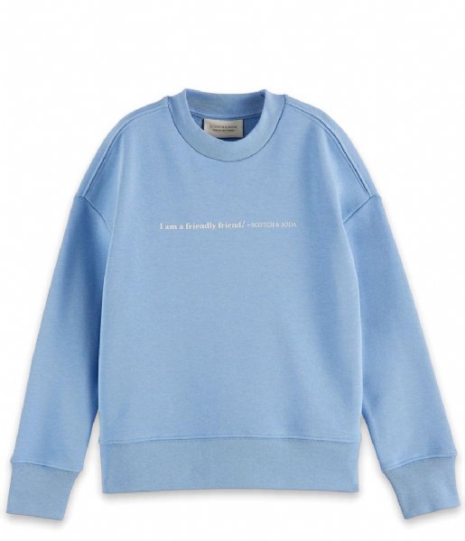 Scotch and Soda  Girls Loose-fit artwork sweatshirt Sky Blue (112)
