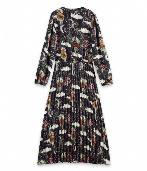Scotch and Soda  Girls All-over printed maxi- length pleated dress Combo Z (605)