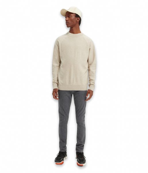 Scotch and Soda  Structure-knitted raglan sleeve pullover contains Wool Stone Melange (0621)