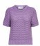 Selected Femme  Sisley Short Sleeve Knit Top African Violet
