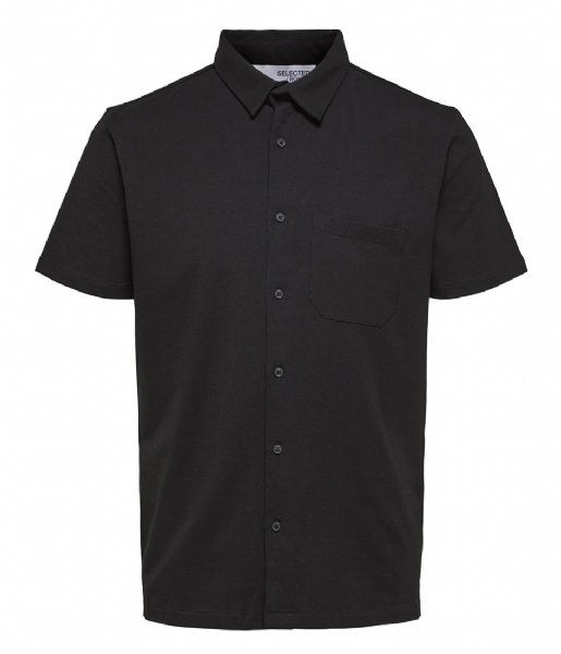 Selected Homme  Caro SS Polo B Black