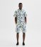 Selected Homme  Relax Baron Short Sleeve Mix Bright White