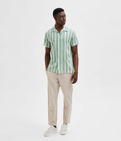 Selected Homme  Regair Short Sleeve Mix Camp Green Lily