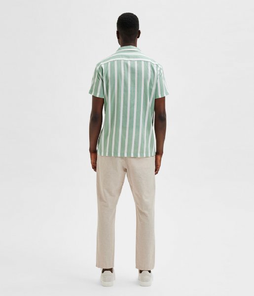Selected Homme  Regair Short Sleeve Mix Camp Green Lily