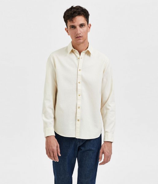 Selected Homme  Relaxlonde Shirt Long Sleeve W Cloud Cream (#E6DDC5)
