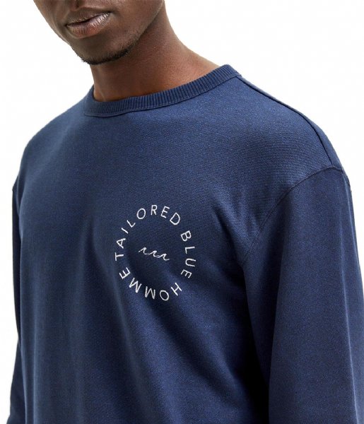 Selected Homme  Slhrelaxjorge Crew Neck Sweat U Maritime Blue