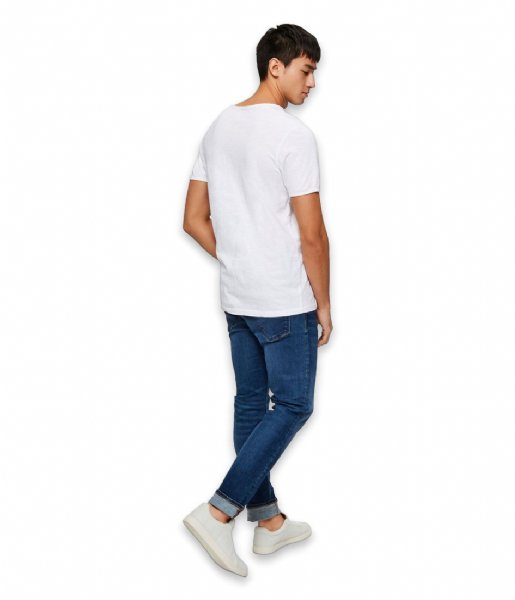 Selected Homme  Morgan Short Sleeve O Neck Tee W Bright White