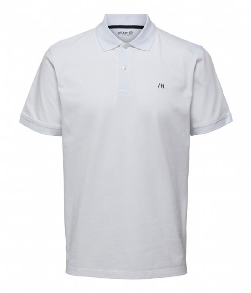 Selected Homme  Aze Ss Polo W Bright White