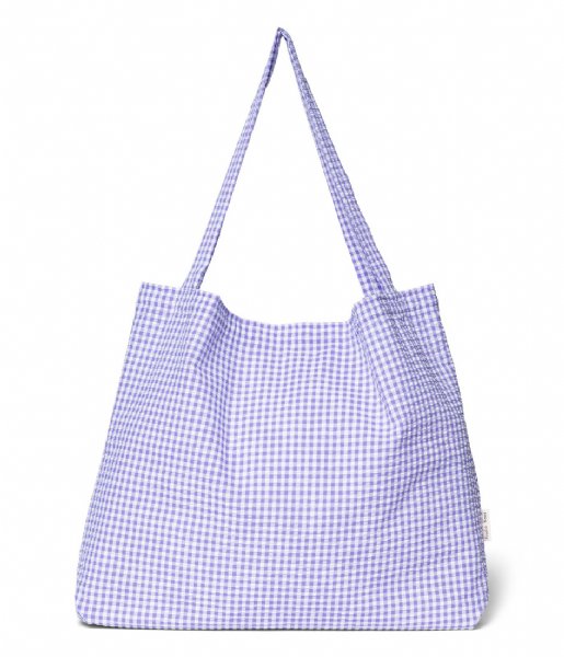 Studio Noos  Checked Cotton Mom Bag Lilac