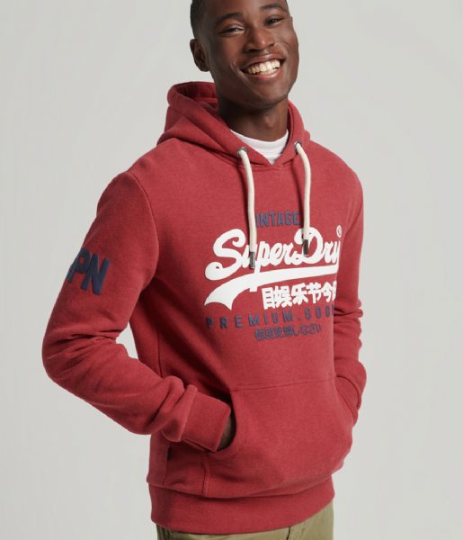 Superdry  Vintage Vl Classic Hood Rich Red Marl (OFL)