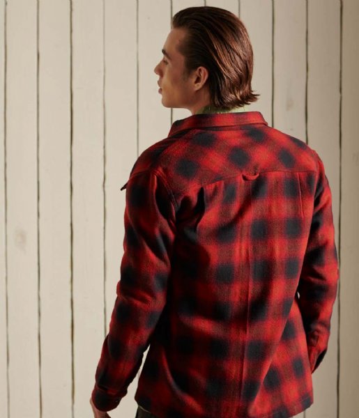 Superdry  Wool Miller Overshirt Redwood Check (6GN)