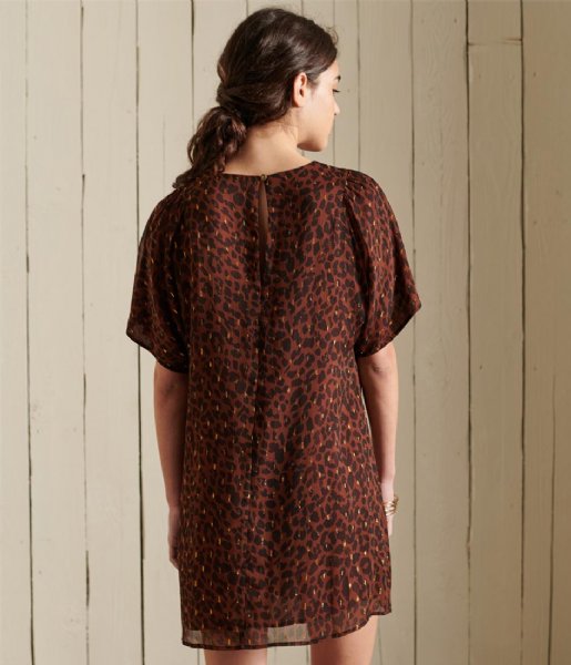Superdry  T-Shirt Metallic Dress Leopard Print (0UX)