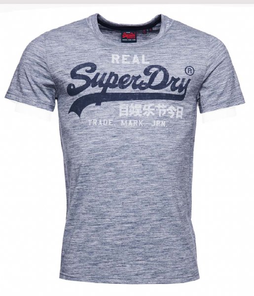 Superdry  Vintage Logo Premium Goods Tee Mist Blue Space Dye (3DH)