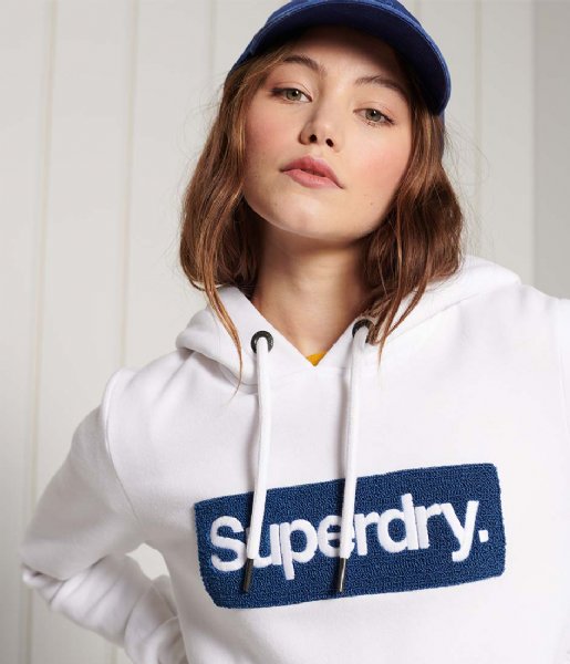 Superdry  Core Logo Workwear Hood Brilliant White (T7X)