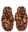 Ted Baker  Alyna Printed Faux Fur Cross Over Slipper Brown