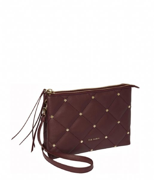 Ted Baker  Parrker Quilted Studded Mini Crossbody Deep-Purple