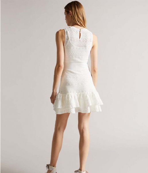 Ted Baker  Maleko Lace Stitch Dress White