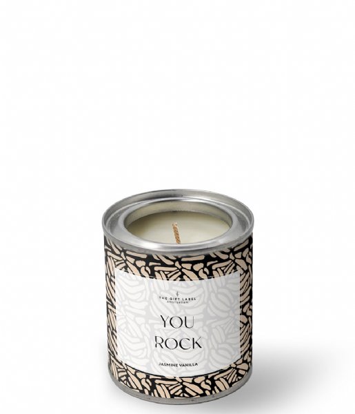 The Gift Label  Candle Tin 90gr You Rock Jasmine Vanilla Rock Jasmine Vanilla