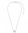 TI SENTO - Milano  925 Sterling Zilveren Ketting 3986 Zirconia White Yellow Gold Plated (ZY)