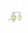 TI SENTO - Milano  Silver Gold Plated Ear Charms 9256ZY Zirconia white yellow gold plated