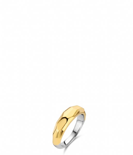 TI SENTO - Milano  925 Sterling Zilver Ring 12201 Silver yellow gold plated (12201SY)