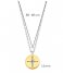 TI SENTO - Milano  925 Sterling Zilver Necklace 3953 Zirconia white yellow gold plated