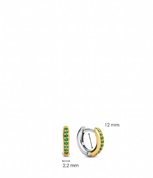 TI SENTO - Milano  925 Sterling Zilver Earrings 7811 Emerald (7811EM)