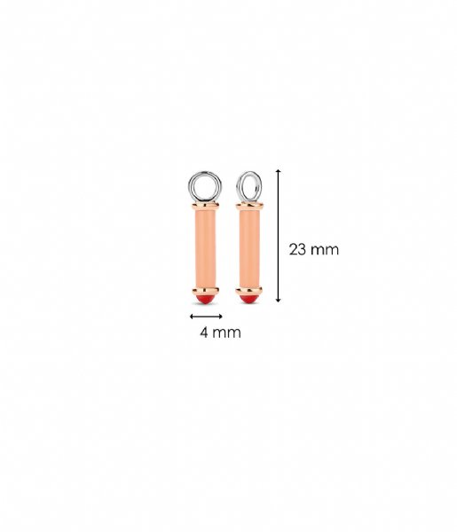 TI SENTO - Milano  925 Sterling Zilveren Ear Charms 9234 Coral Pink (9234CP)