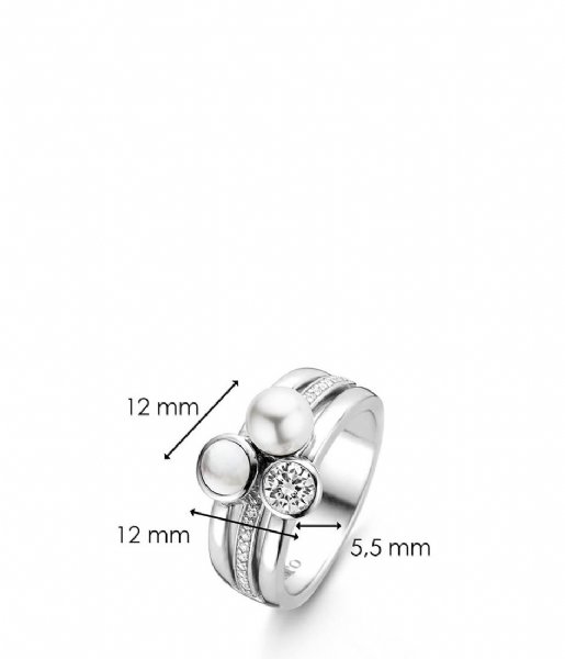 TI SENTO - Milano  925 Sterling silver Ring 12137 white parel (12137PW)