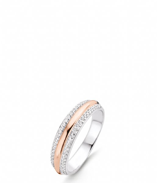 TI SENTO - Milano  925 Sterling silver Ring 12144 wit met rosé verguld (12144ZR)