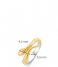 TI SENTO - Milano  925 Sterling silver Ring 12160 zilver geelgoud verguld (12160SY)