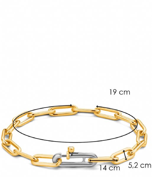 TI SENTO - Milano  925 Sterling Zilveren Armband 2936 Silver gold plated (2936SY)