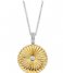 TI SENTO - Milano  925 Sterling Zilveren Pendant 6797 Zirconia White Yellow Gold Plated (6797ZY)