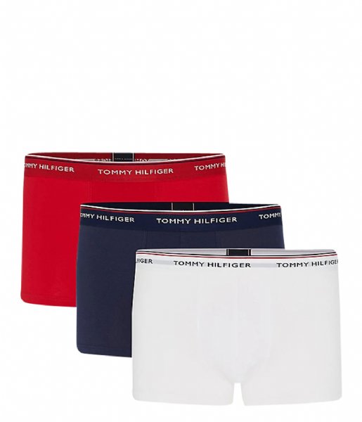Tommy Hilfiger  3P Trunk 3-Pack White tango red peacoat (611)