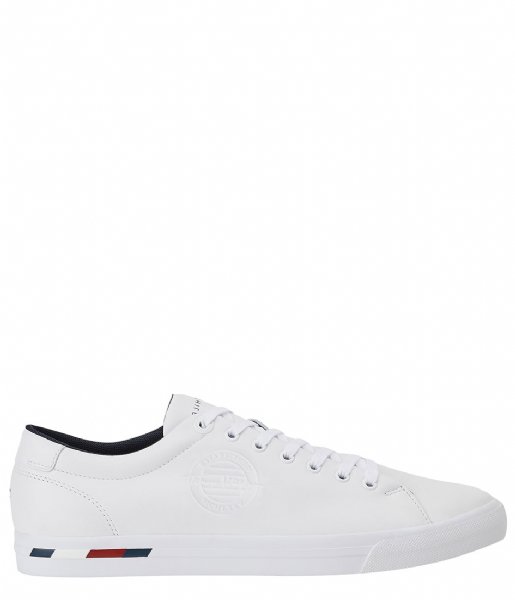 Tommy Hilfiger  Corporate Logo Leather White (YBR)