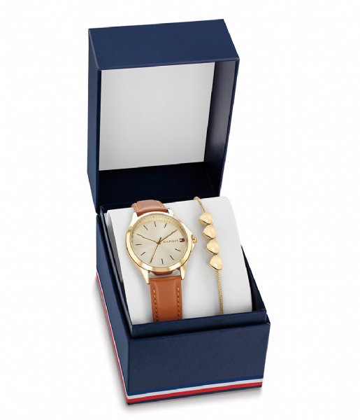 Tommy Hilfiger  Gift set Horloge en Armband Goudkleurig