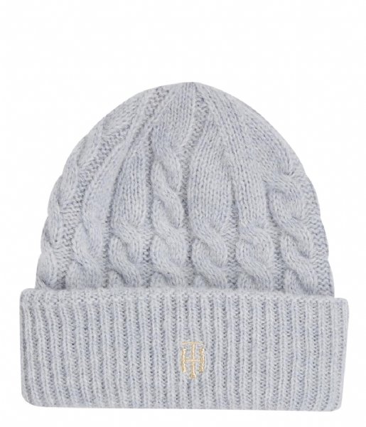 Tommy Hilfiger  Timeless Cable Beanie Breezy Blue (C1O)
