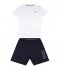 Tommy Hilfiger  Boys Cn Short Sleeve Short Pyjama Set Basics White desert sky (0VZ)