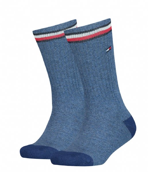 Tommy Hilfiger  Kids Iconic Sports Sock 2P 2-Pack Jeans (356)